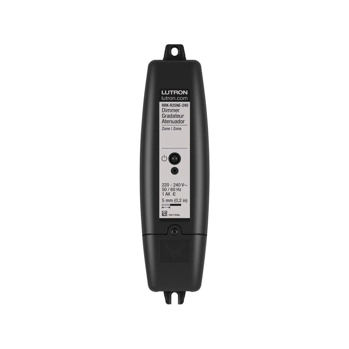 Lutron HQRK-R25NE-240 RF Dimming Module, 240V, for HomeWorks QS systems, shown in enclosure with connection terminals – supplied by Formwave