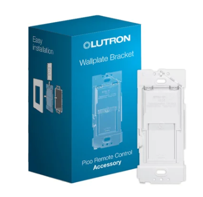 PICO-WBX-ADAPT Lutron Pico Wallbox Adapter shown in a home setting, offering clean, in-wall mounting for Pico remote controls and smart lighting access.