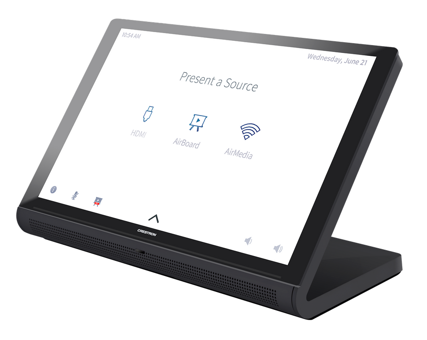 10.1-inch tabletop touchscreen control interface (TS-1070), black smooth finish, designed for secure government use with intuitive smart controls