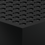 Close up of the perforated ventilation top on the Sonos Amp Multi chassis
