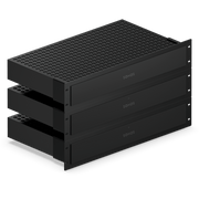 Three Sonos Amp Multi units stacked together