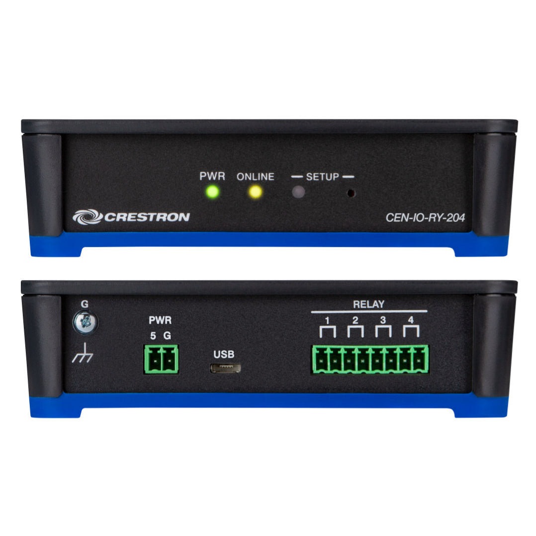 Crestron CEN-IO-RY-204 Wi-Fi Network I/O Extender with 4 Relay Ports ...