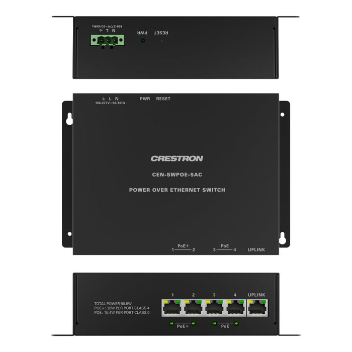 Crestron CEN-SWPOE-5AC 5-Port PoE Network Switch