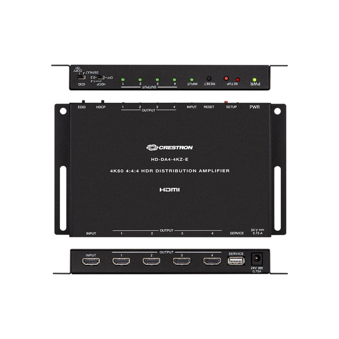 Crestron HD-DA4-4KZ-E 1:4 HDMI Distribution Amplifier w/ 4K60 & HDR Support