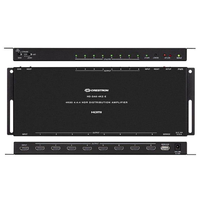 Crestron HD-DA8-4KZ-E 1:8 HDMI Distribution Amplifier w/4K60 & HDR Support