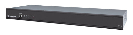 Front left 15 angled view of Crestron CP4-R control processor, showing rack-mountable chassis and front panel interface