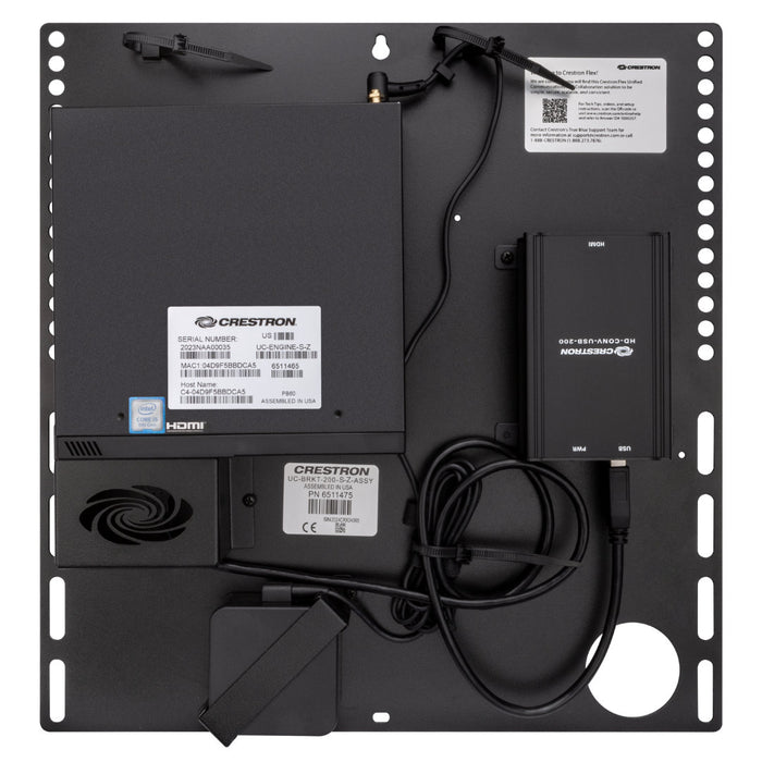 Rear view of Crestron Flex UC-M50-Z tabletop video conferencing system for medium Zoom Rooms