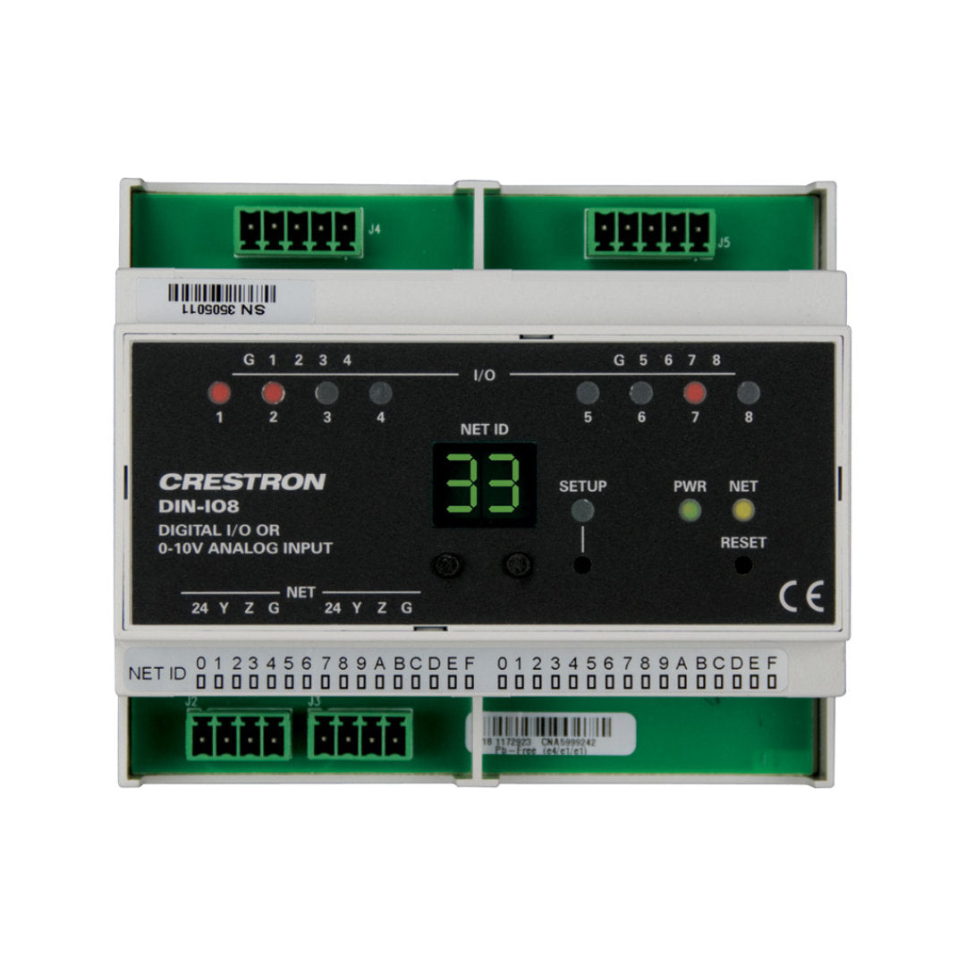 Crestron DIN-IO8 DIN Rail Versiport Module — Formwave