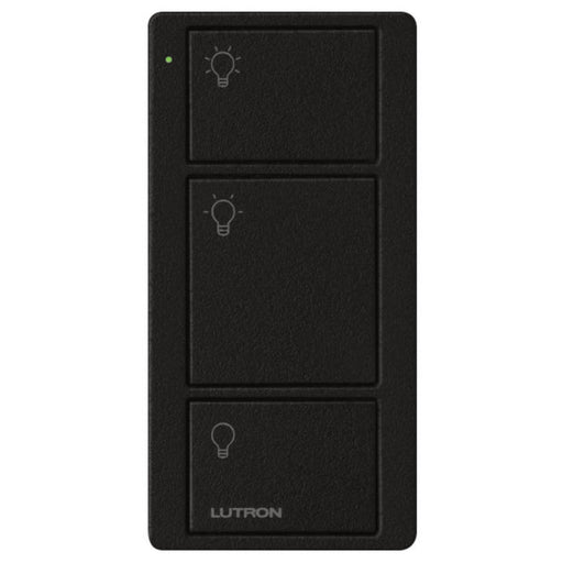 Lutron RA2 Select 3-Button Pico Wireless Keypad (Lights Engraving) - Matte Black