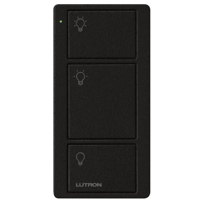 Lutron RA2 Select 3-Button Pico Wireless Keypad (Lights Engraving) - Matte Black