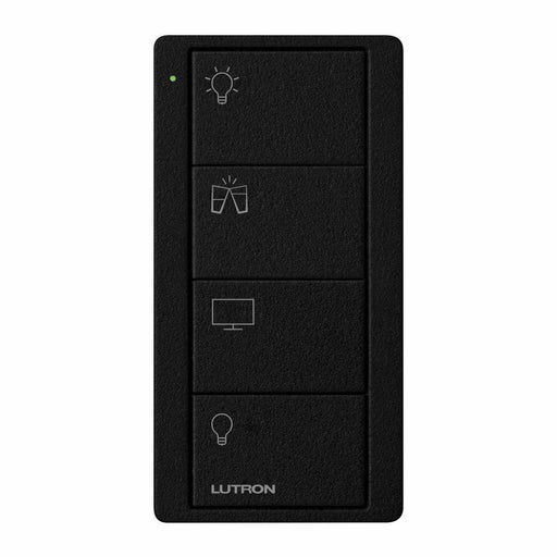 Lutron RA2 Select 4-Button Pico Wireless Keypad - Living Room - Black