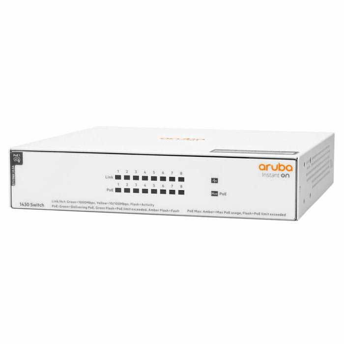 HPE Aruba Instant On 1430 8-Port Unmanaged Ethernet Switch (64W)