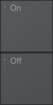 Lutron RadioRA 3 Vierti 2-button kit, black, engraved with Light Levels icons.