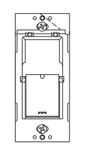 PICO-WBX-ADAPT Lutron Pico Wallbox Adapter shown in a home setting, offering clean, in-wall mounting for Pico remote controls and smart lighting access.