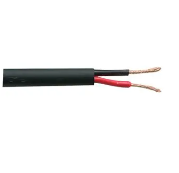 QC Sound 2-Core 16AWG OFC UV PE Speaker Cable, Black (100m Drum)
