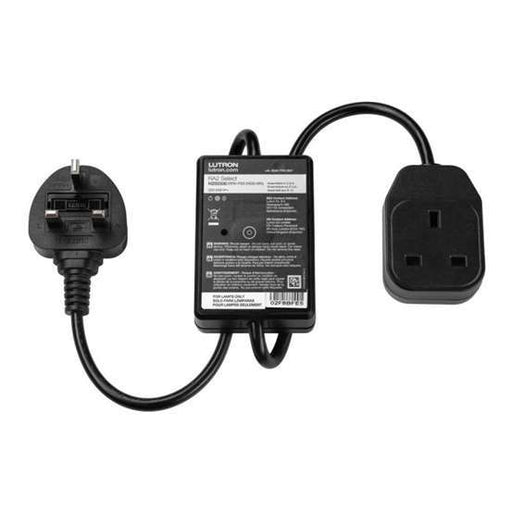 Lutron RRK-P20-240F-BL RF power module in black finish, 240V panel-mount device for HomeWorks QS lighting control systems