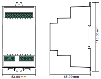Sunricher SR-2701DIN-DT7 DIN-Rail 4 ch DALI-2 Relay, 4 × 12 A