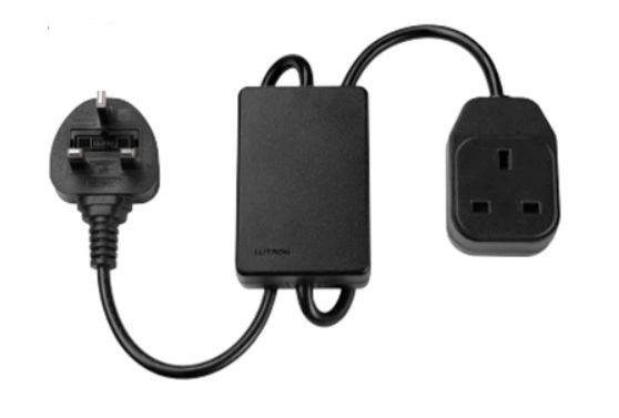 Lutron RadioRA 3 plug-in table lamp dimmer, black, RR3K-P20-240G-BL.