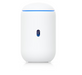 Unifi Dream Router 7 shown with sleek design, featuring Wi-Fi 7 support, built-in security gateway, and integrated UniFi network management