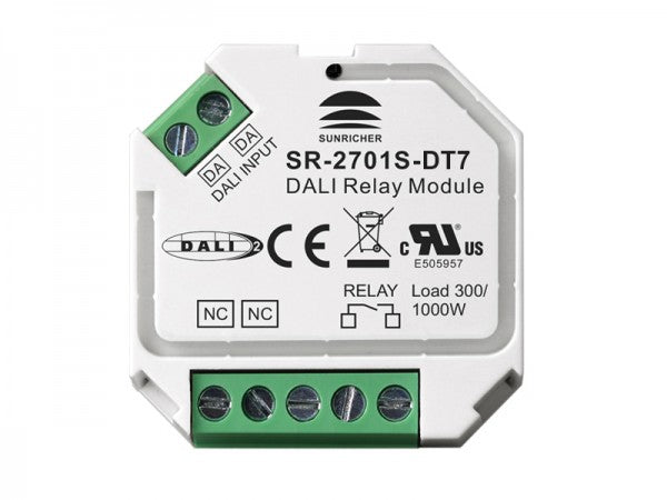 The SR-2701S-DT7 is a DALI-2 relay module which is capable of switching both AC and DC loads. The DALI RM enables to...