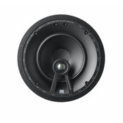 DALI Phantom E60 in-ceiling speaker with the grille removed, showing the wood fibre driver.