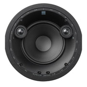 DALI Phantom E60 S stereo in-ceiling speaker with white magnetic grille.
