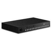 Sonos Amp Multi rear panel at an angle showing speaker terminals and network port