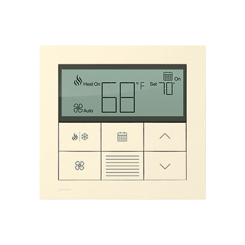 Lutron Palladiom Thermostat, wall-mounted, part of the HomeWorks QS system by Lutron, with minimalist design and premium...