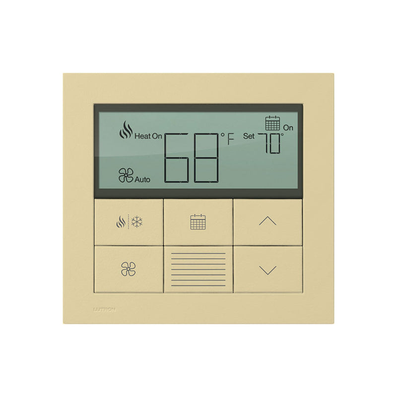 Lutron Palladiom Thermostat, wall-mounted, part of the HomeWorks QS system by Lutron, with minimalist design and premium...