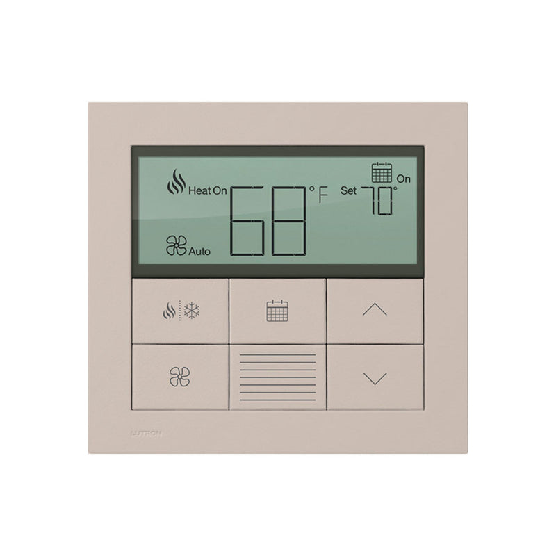 Lutron Palladiom Thermostat, wall-mounted, part of the HomeWorks QS system by Lutron, with minimalist design and premium...