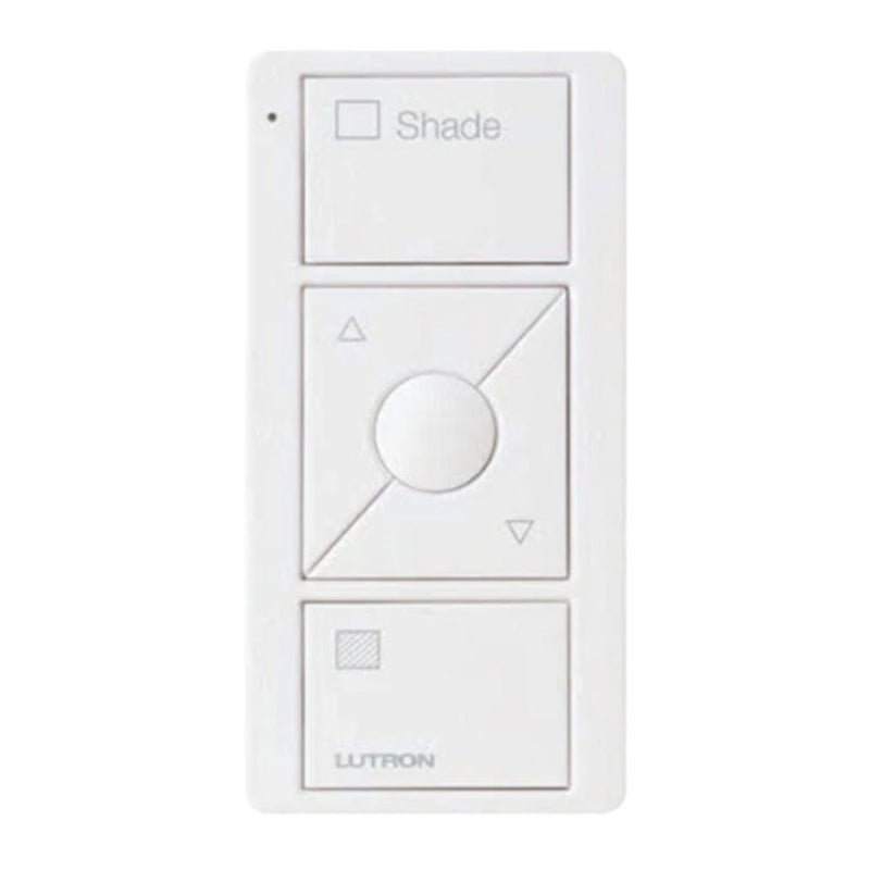 Lutron RA2 Select 3-Button Raise/Lower Pico Wireless Keypad - Shade Icon Engraving w/ Text - White