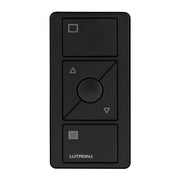 Lutron RA2 Select 3-Button Raise/Lower Pico Wireless Keypad - Shade Icon Engraving - Black