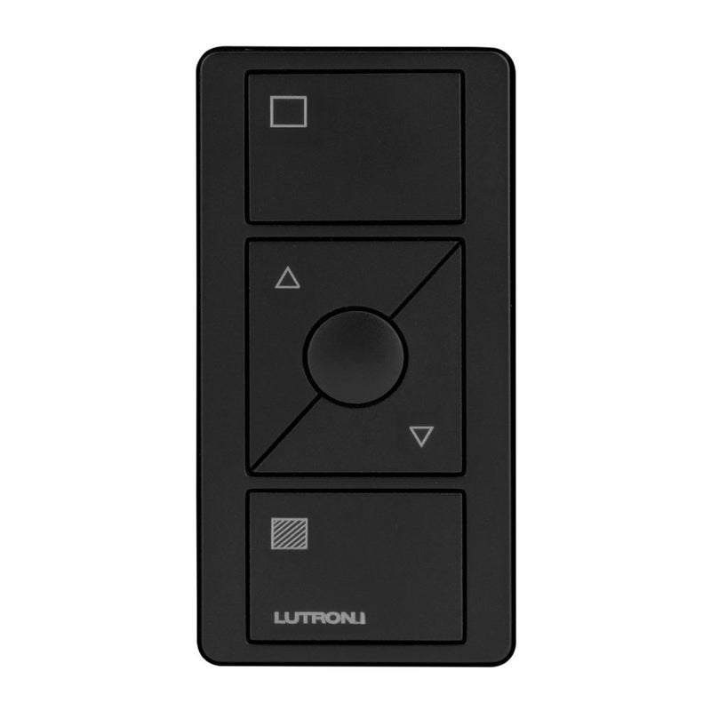 Lutron RA2 Select 3-Button Raise/Lower Pico Wireless Keypad - Shade Icon Engraving - Black