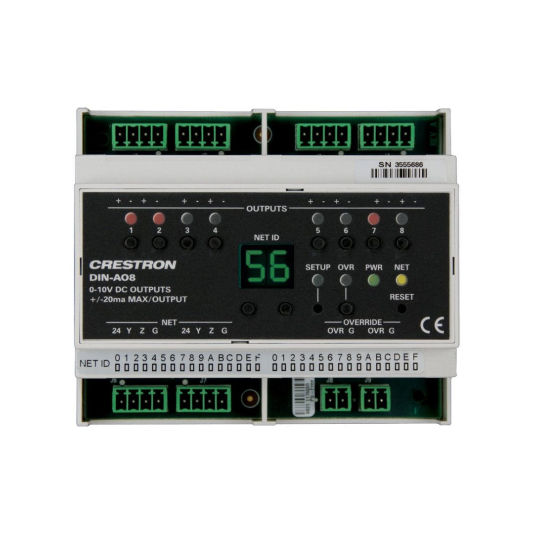 Crestron DIN-AO8 DIN Rail Analog Output Module — Formwave