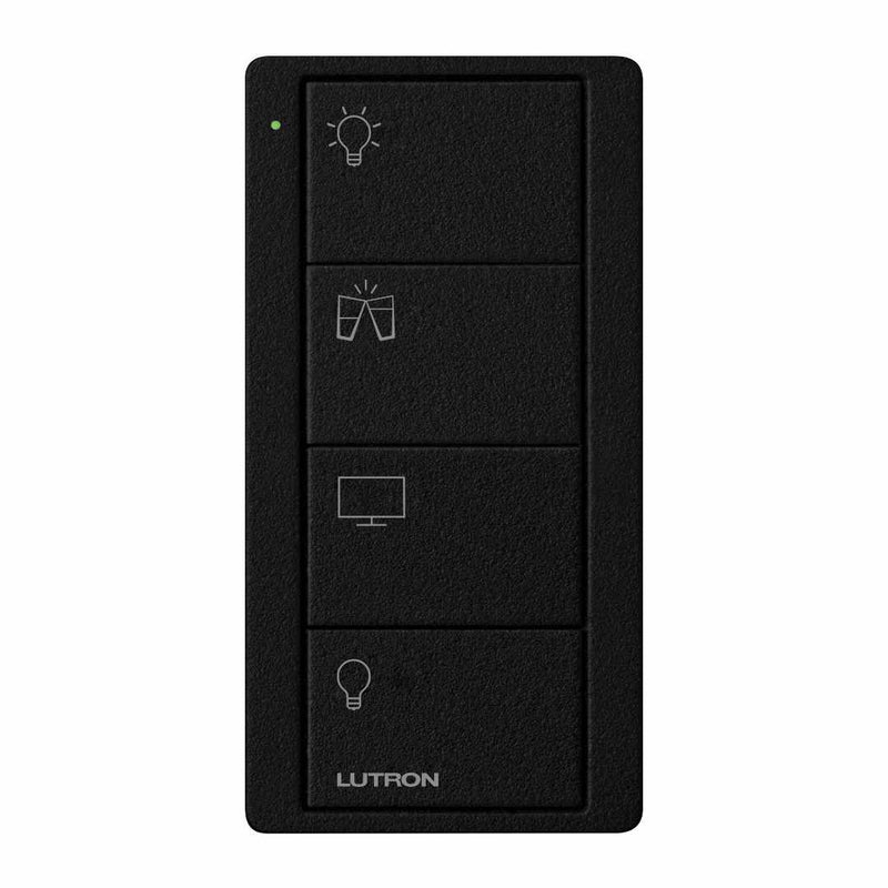Lutron RA2 Select 4-Button Pico Wireless Keypad - Living Room - Black
