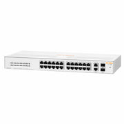 HPE Aruba Instant On 1430 26-Port Unmanaged Ethernet Switch with 2 SFP ports, front view