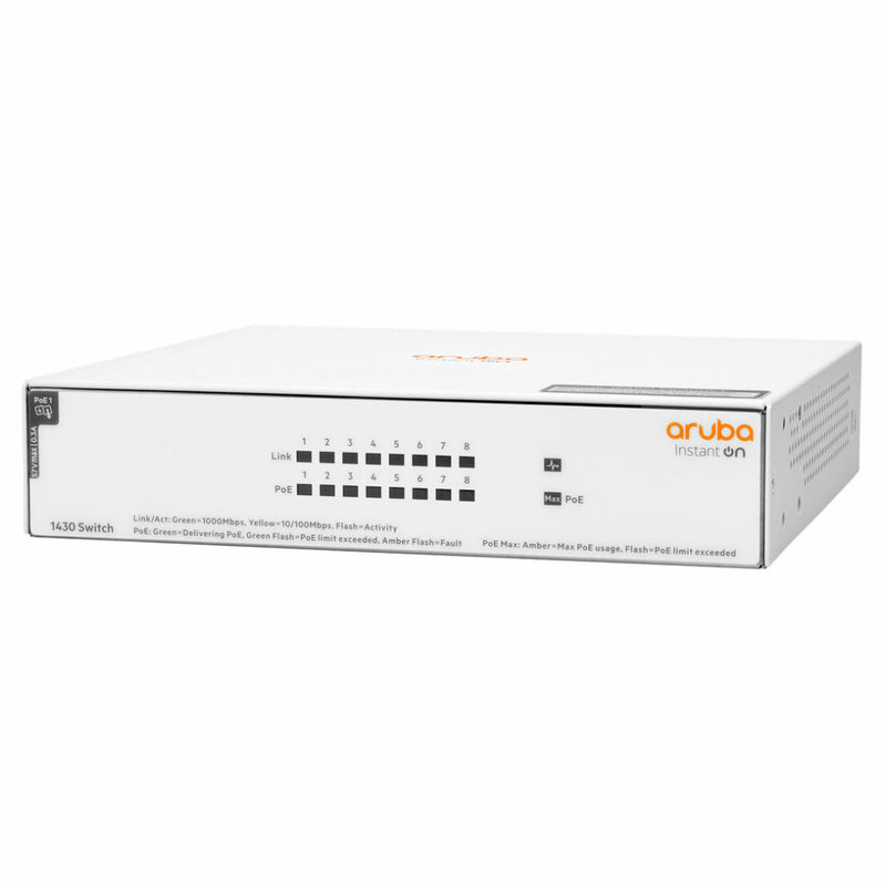 HPE Aruba Instant On 1430 8-Port Unmanaged Ethernet Switch (64W)