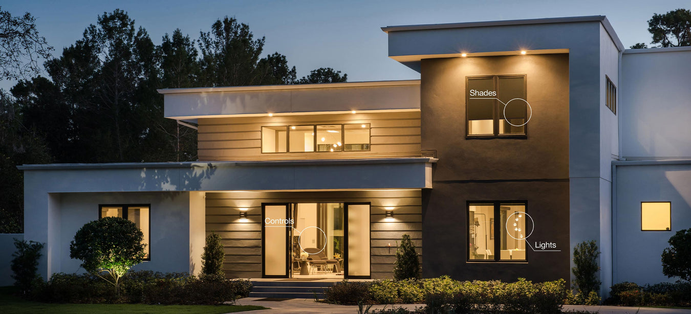 Lutron HomeWorks QS system installed in a high-end Dublin residence, delivering advanced smart lighting, shading, and scene control with luxury design