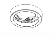 Lutron RadioRA 3 processor junction box mount adapter, white.