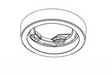 Lutron RadioRA 3 processor mounting adapter in white, low-profile housing.