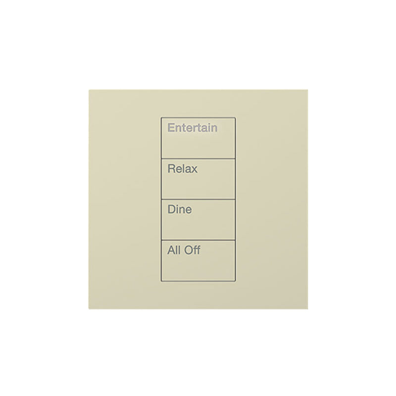 Lutron Square Palladiom Lighting & Shading Keypad (1-Column, 4-button)