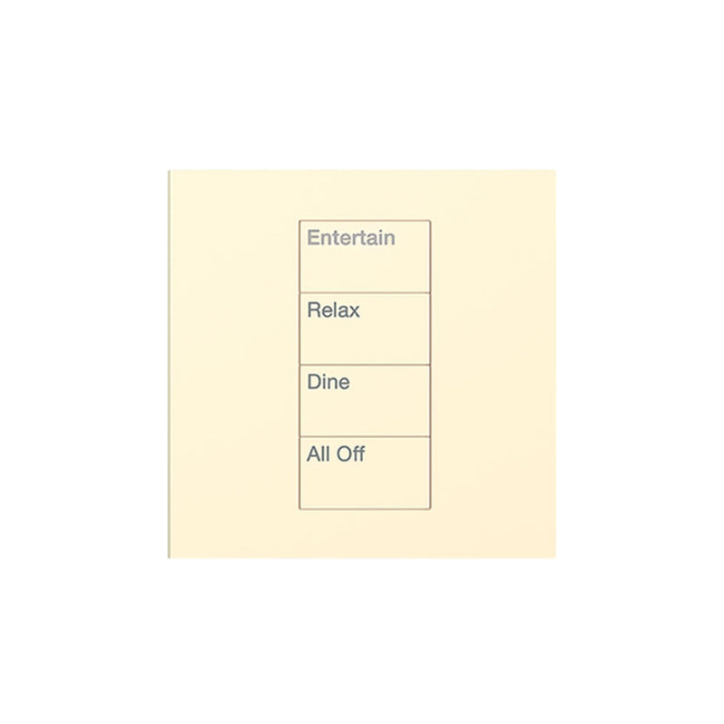 Lutron Square Palladiom Lighting & Shading Keypad (1-Column, 4-button)