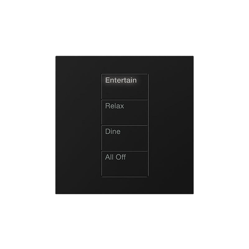 Lutron Square Palladiom Lighting & Shading Keypad (1-Column, 4-button)