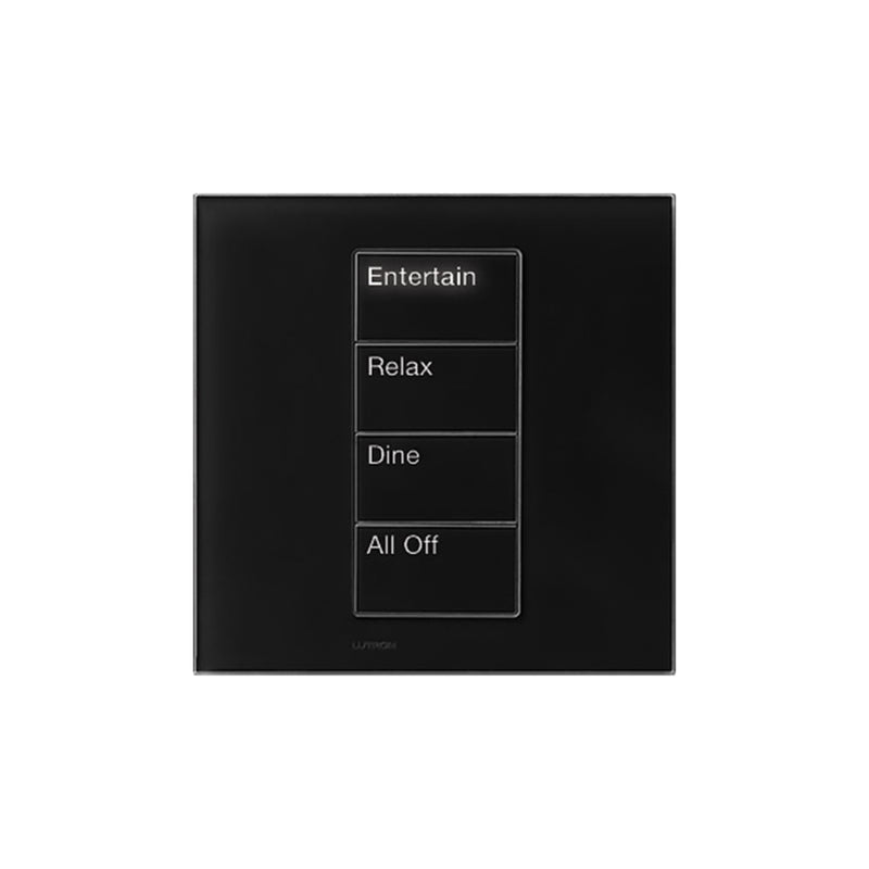Lutron Square Palladiom Lighting & Shading Keypad (1-Column, 4-button)