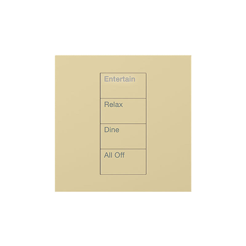 Lutron Square Palladiom Lighting & Shading Keypad (1-Column, 4-button)