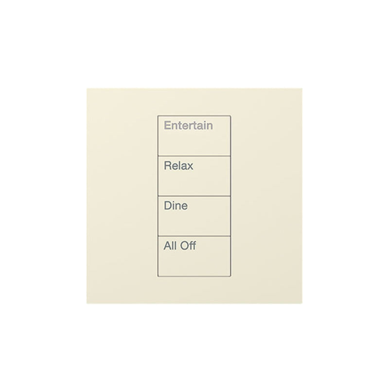 Lutron Square Palladiom Lighting & Shading Keypad (1-Column, 4-button)