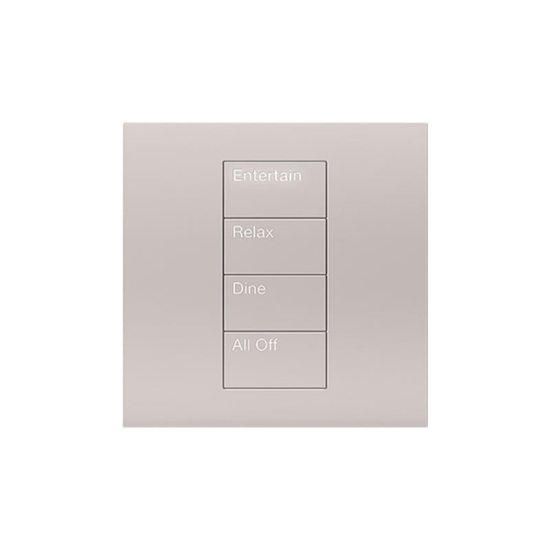 Lutron Square Palladiom Lighting & Shading Keypad (1-Column, 4-button)