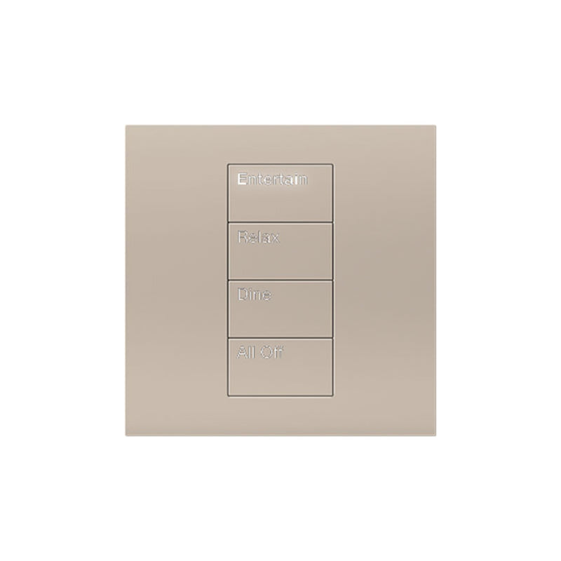 Lutron Square Palladiom Lighting & Shading Keypad (1-Column, 4-button)