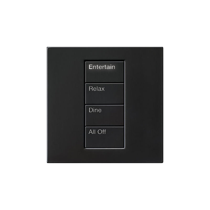 Lutron Square Palladiom Lighting & Shading Keypad (1-Column, 4-button)