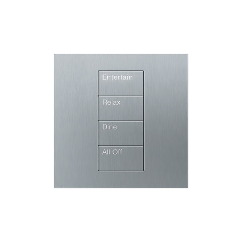 Lutron Square Palladiom Lighting & Shading Keypad (1-Column, 4-button)